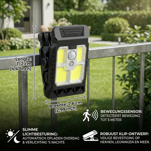 SolarClip™ | Altijd Veilig Licht, Zonder Stroomkosten