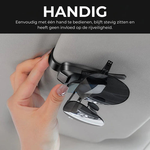 ClipVault™ | Brillen veilig opgeborgen, altijd binnen handbereik in je auto