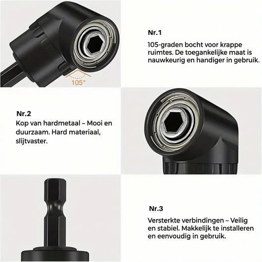 VinkelTool™ | Bereik Elke Hoek met de 105° Boorhoekadapter