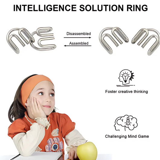 Kletshuts™ MetalPuzzles: Kinderen Hersenkrakers Metalen Puzzel Set
