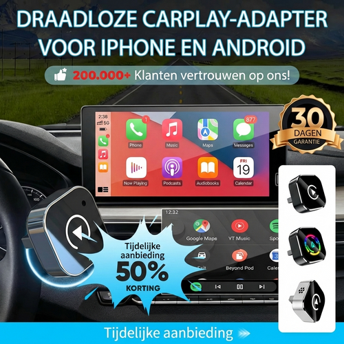 AutoLink™ Draadloze CarPlay & Android Auto Adapter