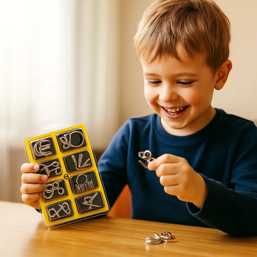 Kletshuts™ MetalPuzzles: Kinderen Hersenkrakers Metalen Puzzel Set