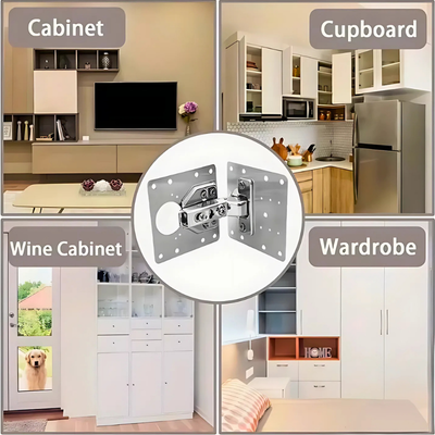 HingePlate 1+1 GRATIS: DIY Meubel Scharnieren Reparatie Zijplaat