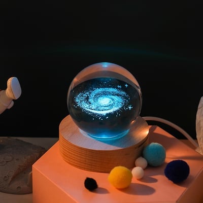 Vitalenza™ CrystalBall - 3D Zonnestelsel Kristallen Bal Met LED Licht