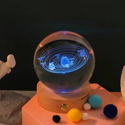Vitalenza™ CrystalBall - 3D Zonnestelsel Kristallen Bal Met LED Licht