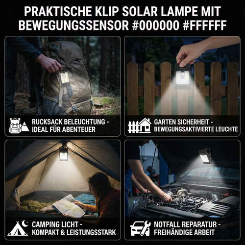SolarClip™ | Altijd Veilig Licht, Zonder Stroomkosten
