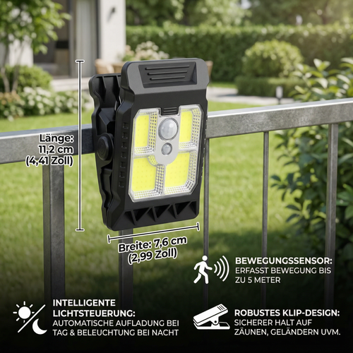 SolarClip™ | Altijd Veilig Licht, Zonder Stroomkosten